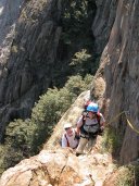 Dario e Roberta nel 1 tratto di ferrata